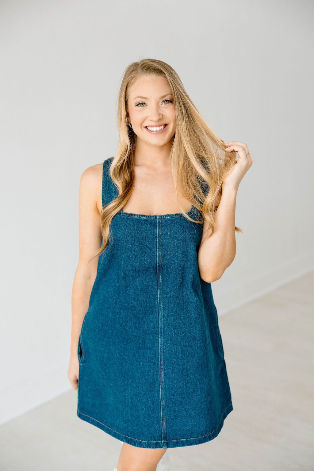 Denim Square Neck Dress Lynlee Willow Boutique Denim Square Neck Dress Lynlee Willow Boutique